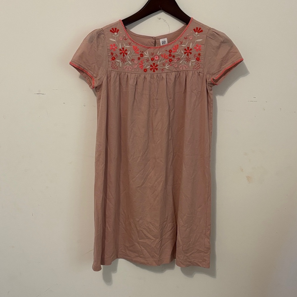 GAP Pink Dress with Red Embroidery
